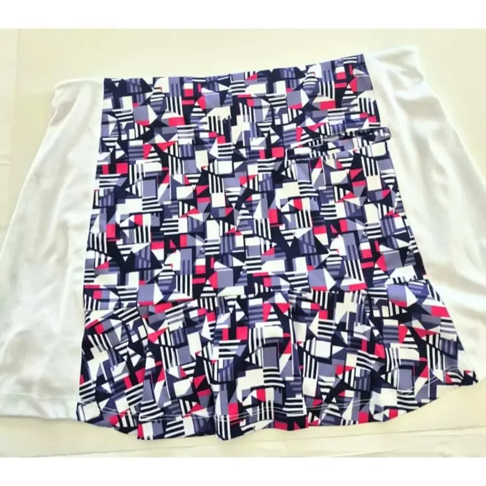 GRANDSLAM Womens Skort Skirt XL Tennis Pickleball White Pink Dark Blue